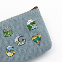 Surewin Crafts Outdoor Scenery Nature View Hard Soft Enamel Pins Custom Fashion Clothing Tent Camping Potion Metal Pins Badges